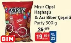 PARTY  MISIR CİPSİ HAŞHAŞLI &ACI BİBER ÇEŞNİLİ